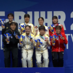 University athletes competing in a sports event