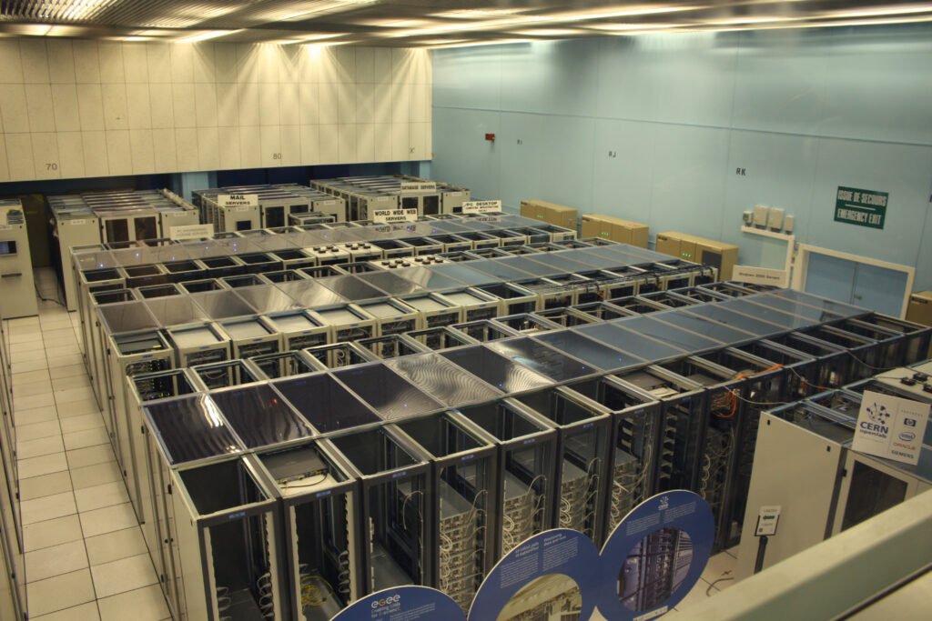 A data centre server room