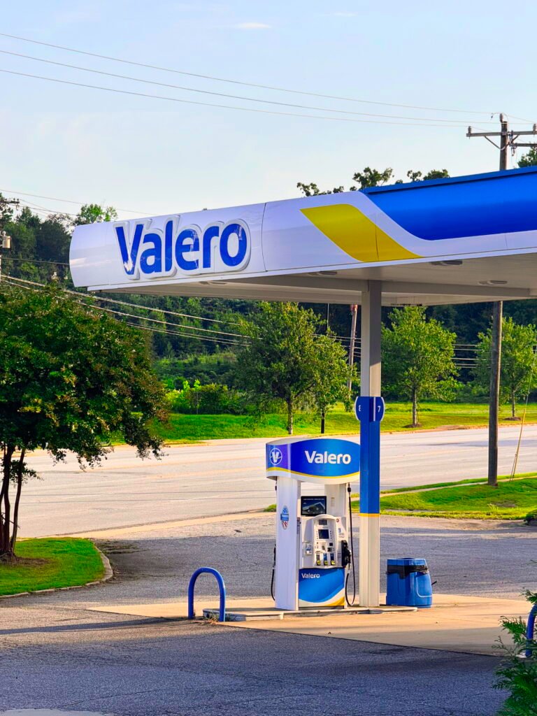 A fuel pump at a service station