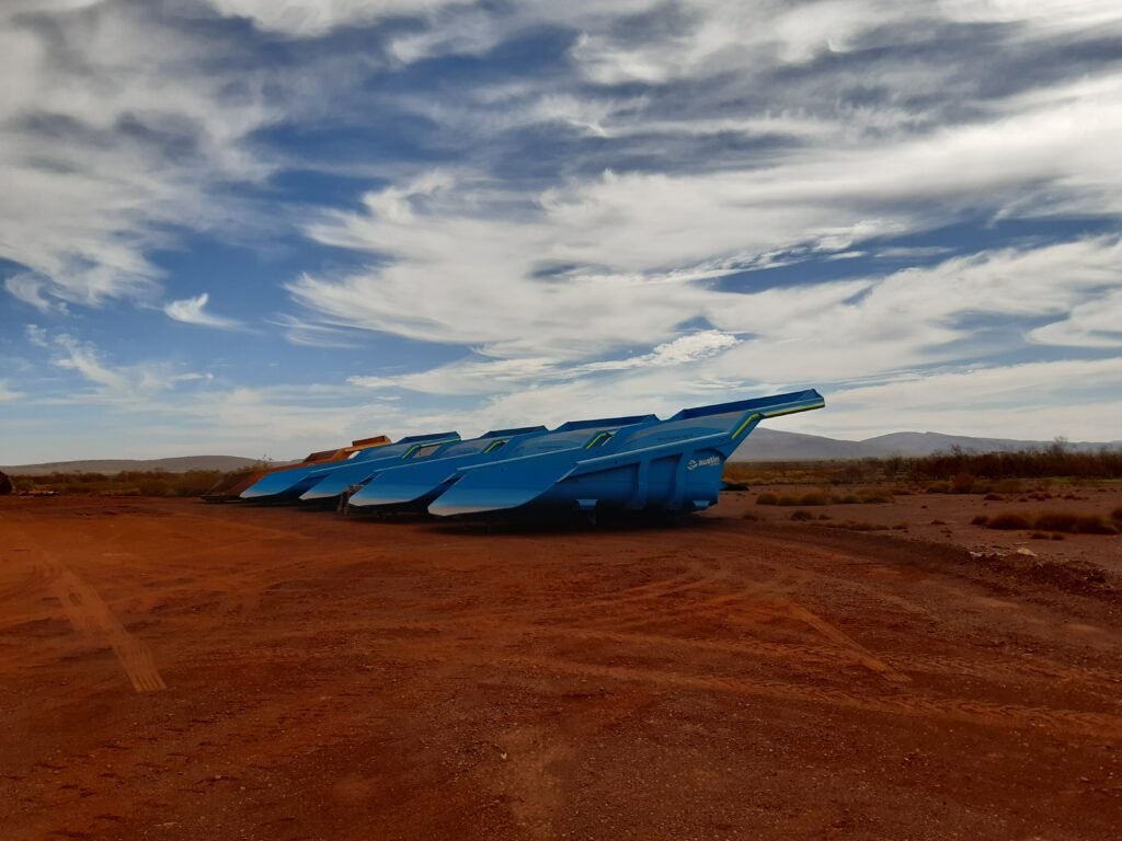 A haul truck at an iron ore mine