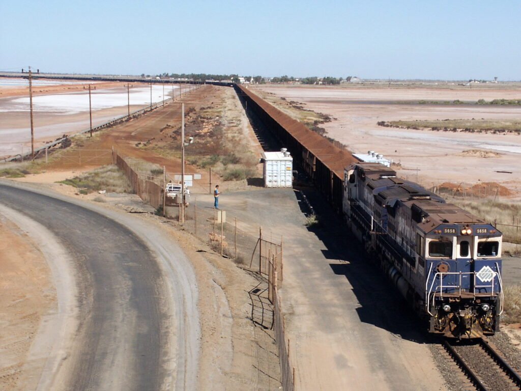 Port Hedland, a major iron ore export hub in Western Australia