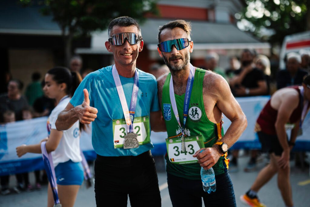 Runners taking part in a city fun run