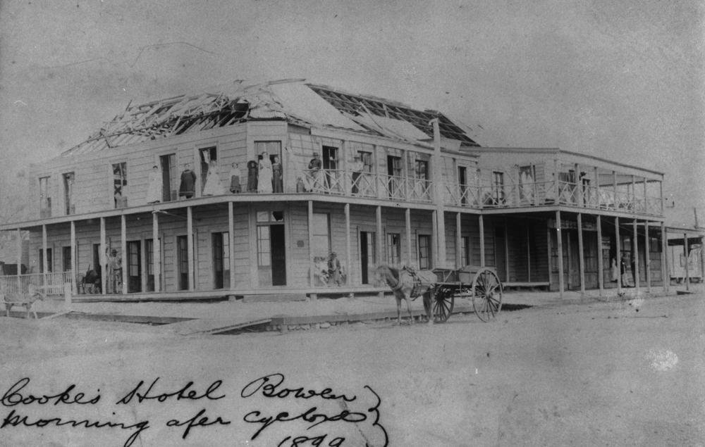 Cyclone storm damage on the Australian coast