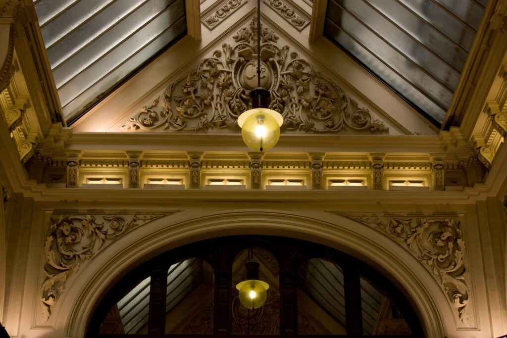 A heritage shopping arcade laneway
