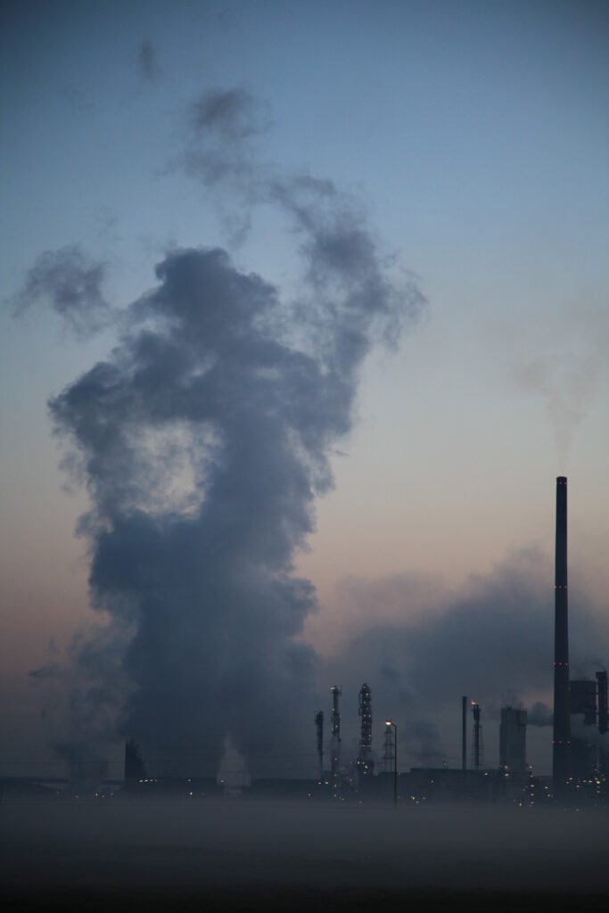 An industrial chemical processing facility