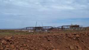 Cloudbreak iron ore mine on the Fortescue rail line in the Pilbara region of Western Australia