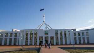 Parliament House in Canberra, the seat of the Australian Parliament